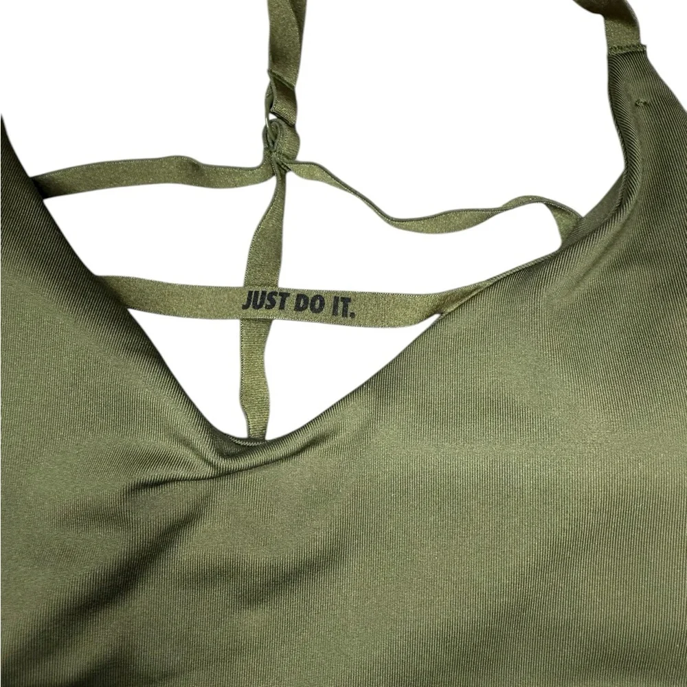 Nike Deep Green Strappy Sports‎ Bra size medium
